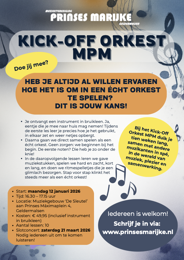 Flyer Kick Off Orkest MPM